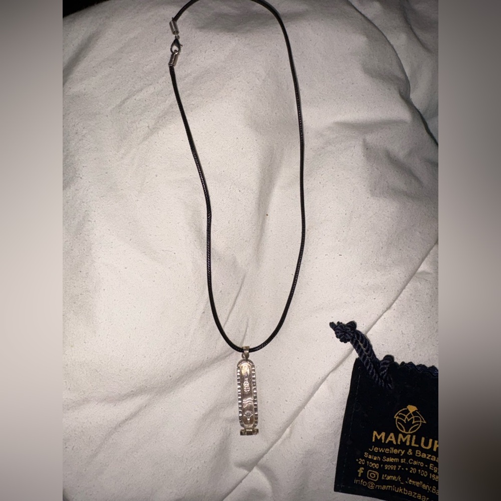 Authentic custom Egyptian Silver Pendant Necklace